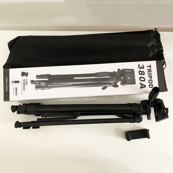 Штатив для камери, телефону, трипод, тринога TriPod 380A 0.50-1.35м, Штатив розкладний для фото | Зображення 4