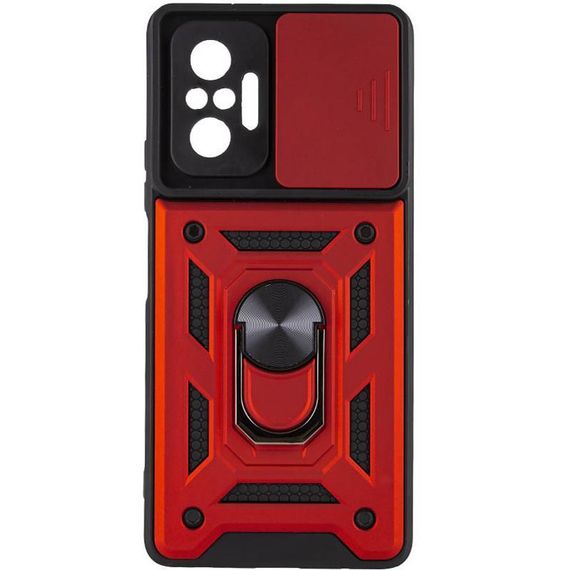 Чохол Ummi Camshield Serge Ring для Xiaomi Redmi Note 10 Pro / 10 Pro Max Червоний