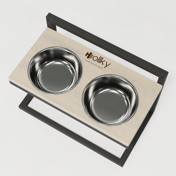 Миски на регульованій підставці для середніх собак Hollky Flex M (2 × 0.85 л) FM-422530-GRWH | Зображення 7