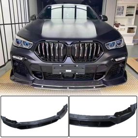 Накладка на передній бампер Карбон (2020-2022 M Competition) для BMW X6 G06 2019- рр
