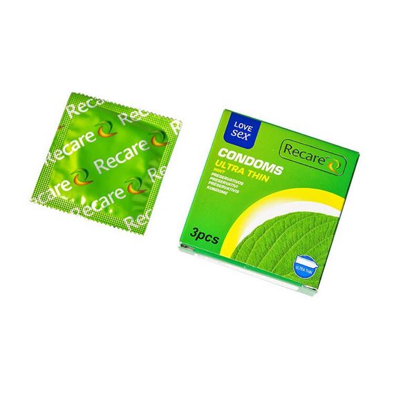 Презервативи Ultra Thin Mint Condoms 3 шт, ультратонкі, аромат: м'ята | Зображення 1