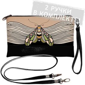 Клатч через плече Мотылек 25x15 см (KL_GL_TRO004_BL)