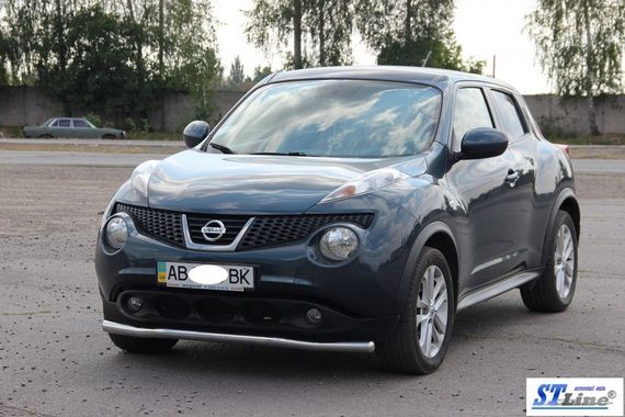 Передняя защита ST008-2 (нерж) для Nissan Juke 2010-2019 гг | Зображення 1