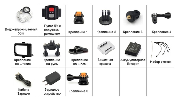 Екшн камера Eken H9R 4k Wi-Fi Black Original | Зображення 5