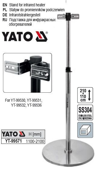 Штатив телескопічний для обігрівачів YATO Польша -99530- 99536; h= 110-210 см YT-99571 | Зображення 1
