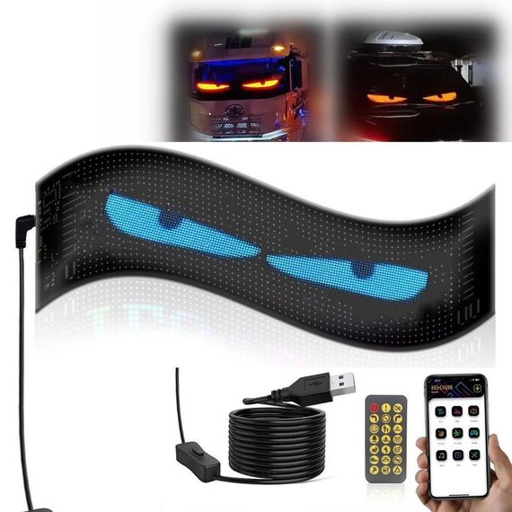 Гибкий экран LED Matrix Panel APP wifi rgb 192mm* 1330mm(16Х144) art-0569 | Зображення 2