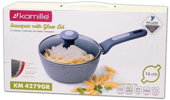 Ківш Kamille Grey Gotland Ø16см зі скляною кришкою | Зображення 4