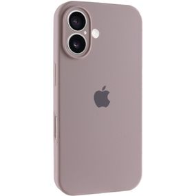 Чехол Silicone Case Full Camera Protective (AA) для Apple iPhone 16 (6.1") Серый / Lavender