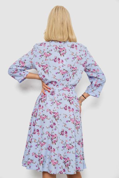 Платье софт с принтом, цвет голубой, 230R0032-5 | Зображення 3