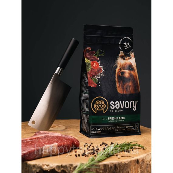 Корм Savory Small Breeds для собак малих порід (до 10 кг), ягня, холістик, 1 к | Зображення 4