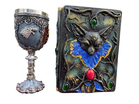 Подарунковий набір Келих 3D Гра Престолів і Блокнот 3D «Лісовий Гримуар Лиси»