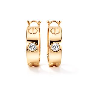 Серьги из красного золота с муассанитами S-0380