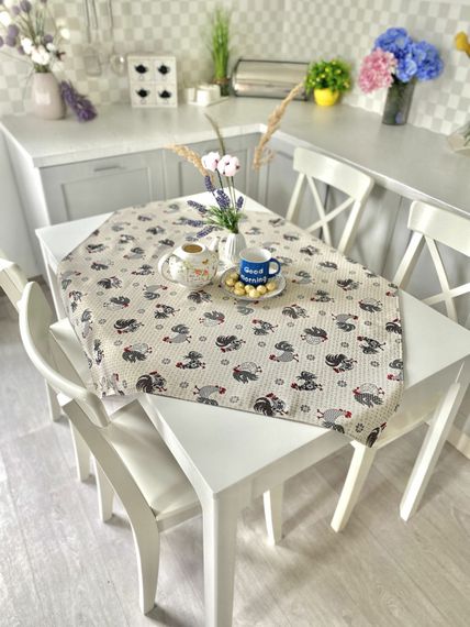 Скатертина гобеленова EDEN465B Limaso, 97х100, Квадратна, Повсякденний, Без люрексу, 75% поліестер, 22% бавовна, 3% акрил, Гобелен | Зображення 2