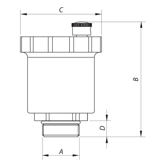 Відведення повітря автоматичне пряме 1/2" Koer KR.1255 (KR2668) | Зображення 2