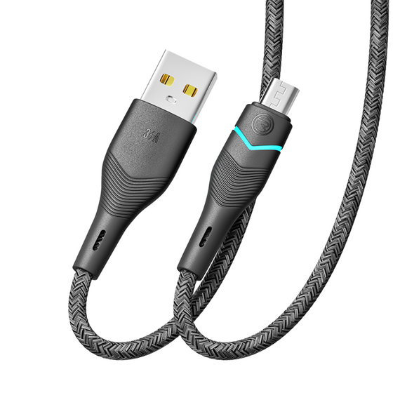 USB Ridea RC-RL15 RGB Light MicroUSB 3A 1.2m | Зображення 3