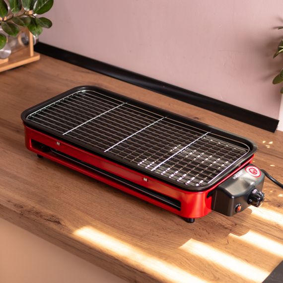 Електричний гриль настільний червоний 1500 Вт Sokany SK-6112 | Зображення 7