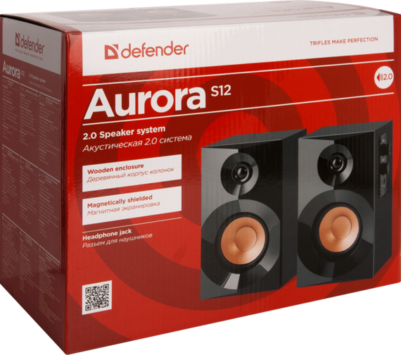Акустика Defender 2.0 Aurora S12 12W дерево (65415) (65415)