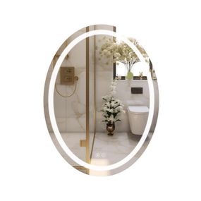 Дзеркало Qtap Mideya (DC-F801) 600х800 з LED-підсвіткою Touch, з антизапотіванням, димером QT2078F801W