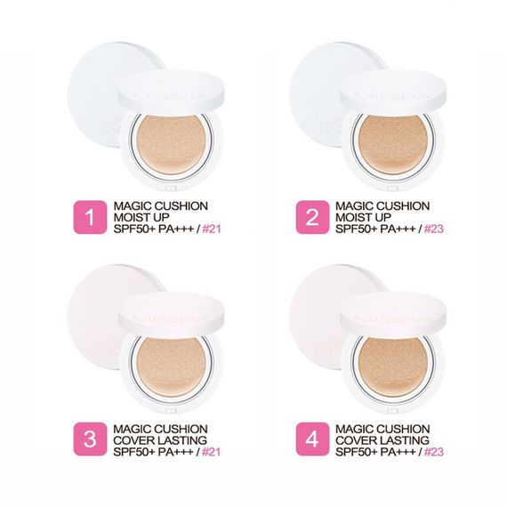 Кушон с идеальным покрытием Missha Magic cushion cover lasting SPF50+/PA+++ - №23, (15 г) | Зображення 1