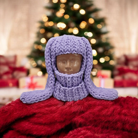 Балаклава колір 166 плюшева з вушками зайчик Puffy fine