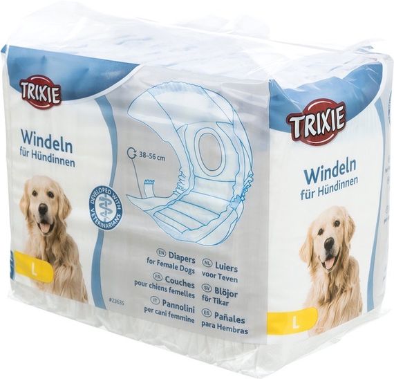 Одноразові підгузки для собак Trixie, 38-56 см