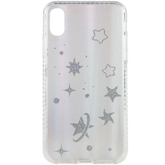 TPU+Glass чехол Aurora Space для Apple iPhone XS Max (6.5") Cтекло, Звезды
