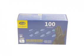 Перчатки нитриловые 100шт. L  черные  099700141020