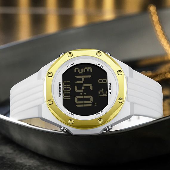 Чоловічий годинник Sanda 6093 White-Gold | Зображення 2