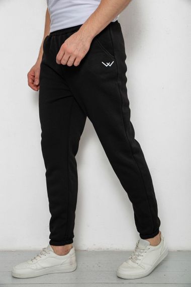 Спортивные штаны мужские на флисе, цвет черный, 238R57256 | Зображення 2