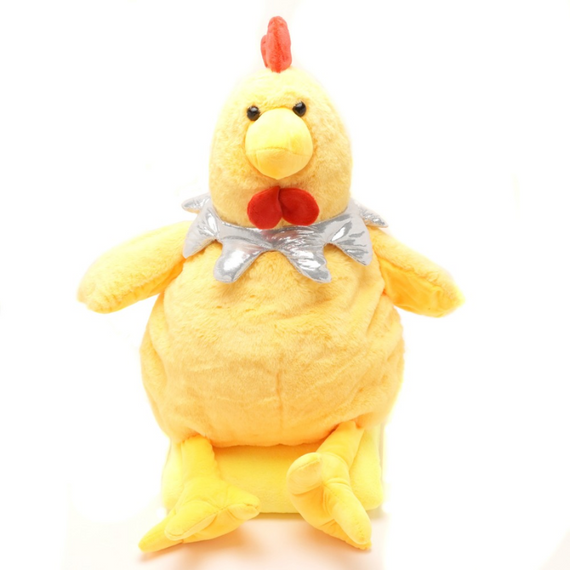 Плюшева Курочка трансформер 3в1, іграшка плед жовтий для дому та поїздок | Зображення 3