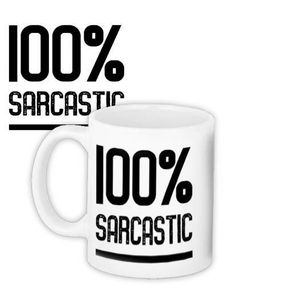 Кружка с принтом 100% sarcastic 330 мл (KR_18J039)