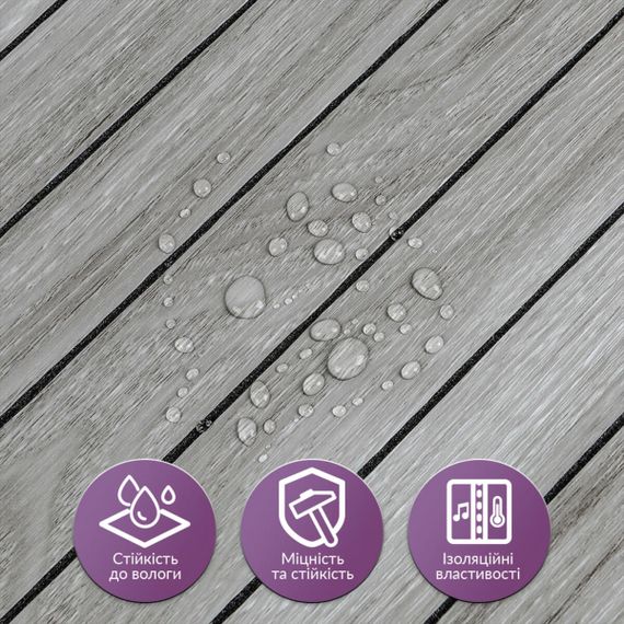 Покриття вінілове самоклеюче 3D рейки 600х600х2,8мм SW-00003247 | Зображення 3