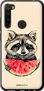 Чохол на Xiaomi Redmi Note 8 Єнотик з кавуном "4605b-1787-2448"