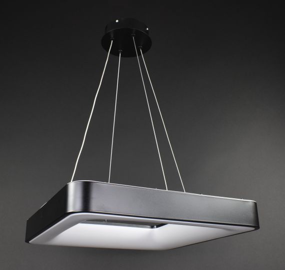 Люстра світлодіодна підвісна LED світильник для квартири на стелю лед з пультом 27552 Чорний 25-90х48х48 см.