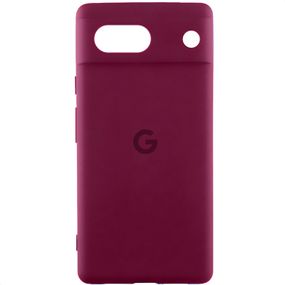 Чохол Silicone Cover Lakshmi Full Camera (AAA) with Logo для Google Pixel 7a Бордовий / Plum