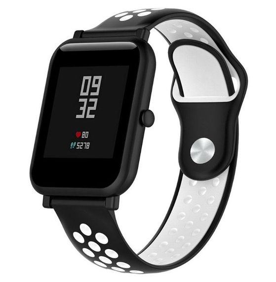 Спортивный ремешок Primo Perfor Sport для часов Xiaomi Amazfit Bip/Bip Lite/Amazfit Bip GTS - Black&White