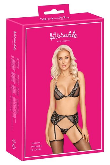 Кружевной комплект Kissable Suspender L/XL Sex Aura | Зображення 4