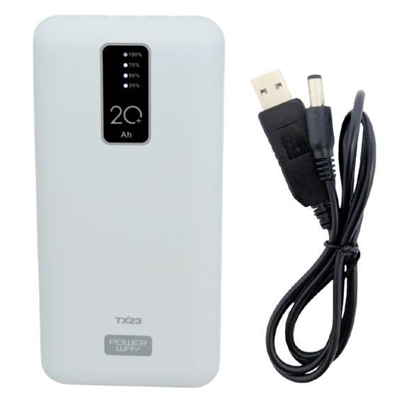 Комплект резервного живлення для роутерів павербанк Tx23 20000 mAh + кабель 12 V УПС ДБЖ безперебійник UPS
