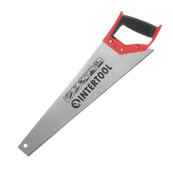 Ножівка для деревини 450 мм з гартованим зубом INTERTOOL HT-3102 | Зображення 1