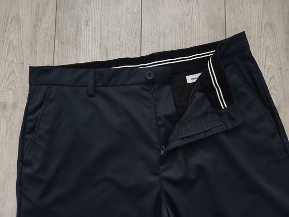 Чоловічі прямі темно сині штани | Зображення 1