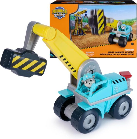 Будівельна машина з фігуркою Rubble & Crew Motor Mega Hammer Щенячий патруль Кремез і команда