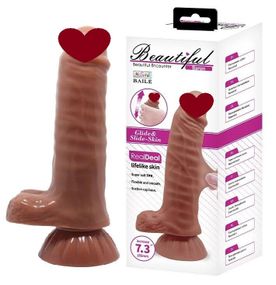 Фалоімітатор з мошонкою, на присосці з реалістичною рухомою текстурою Beautiful Baron, BW - 008101N Sex Aura