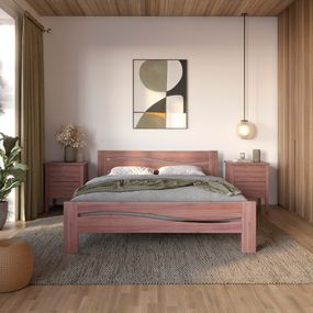 Двоспальне ліжко Mebigrand Неаполь Горіх лісовий 180х190 см (MBG-2196)