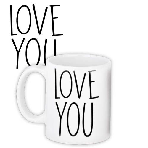Кружка с принтом Love you 330 мл (KR_19L056)