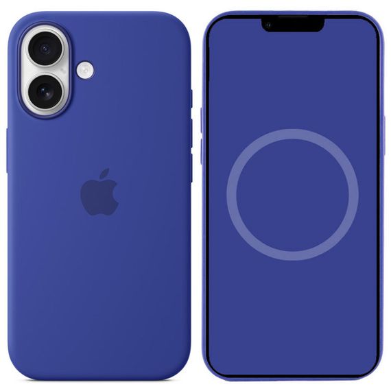 Чохол Silicone case (AAA) with Magsafe and Animation для Apple iPhone 16 (6.1") Ultramarine