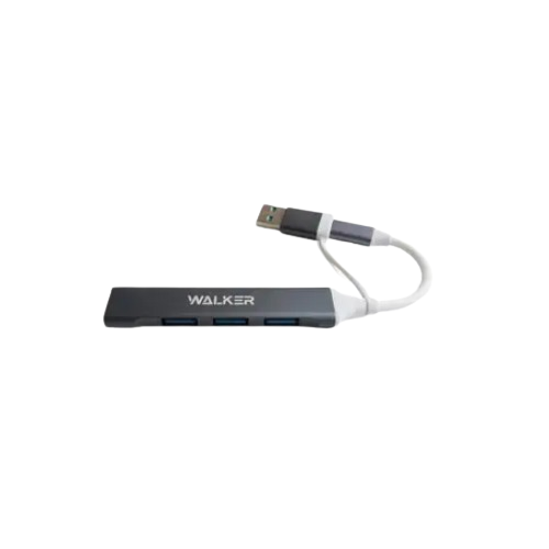Адаптер 4в1 (4USB/Type-C) WALKER WHUB-11