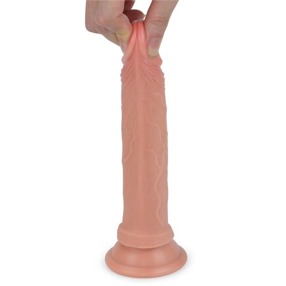 Фалоімітатор - Dual-Layered Silicone Cock 7" Flesh Sex Aura | Зображення 4