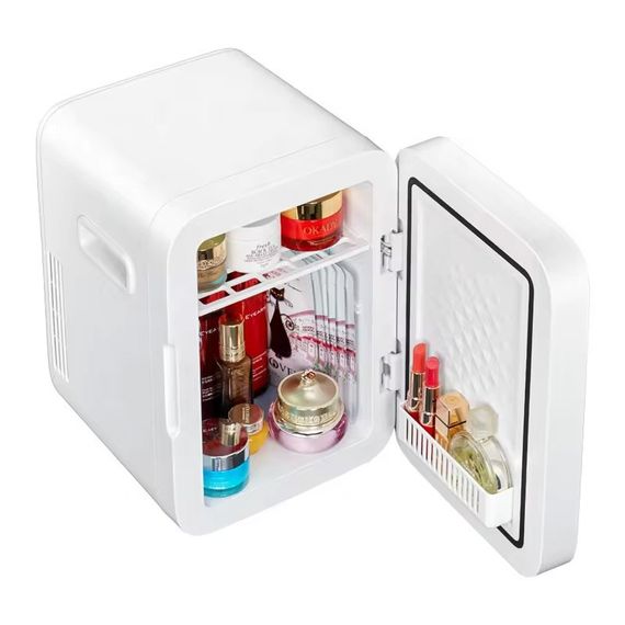 Портативний холодильник К10 з дзеркалом і підсвічуванням (100-240v) White | Зображення 2