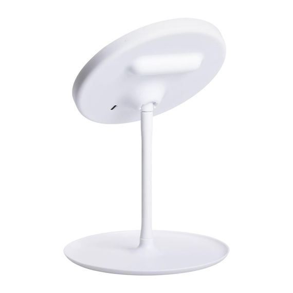 Дзеркало з підсвічуванням кругле настільне кругле косметичне Ø15.3 см дзеркало для макіяжу косметичне Біле | Зображення 4