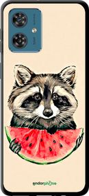 Чохол на Motorola Moto G54 Єнотик з кавуном "4605b-3339-2448"